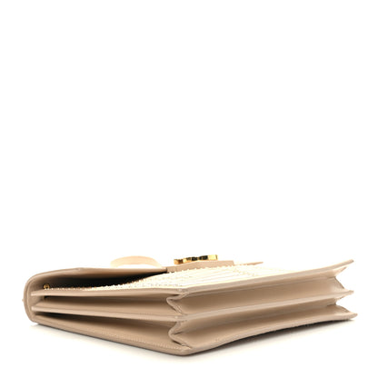Salvatore Ferragamo Calfskin Suede Studded Aileen Shoulder Bag Beige 4 of 8