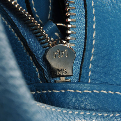 Hermes Taurillon Clemence Lindy 30 Blue Jean 8 of 24