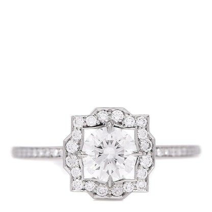 Harry Winston Platinum Diamond Belle Round Brilliant Micropave Ring 48 4.5 1 of 7
