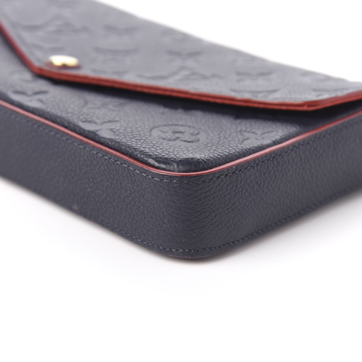 Louis Vuitton Empreinte Pochette Felicie Chain Wallet Marine Rouge 7 of 12
