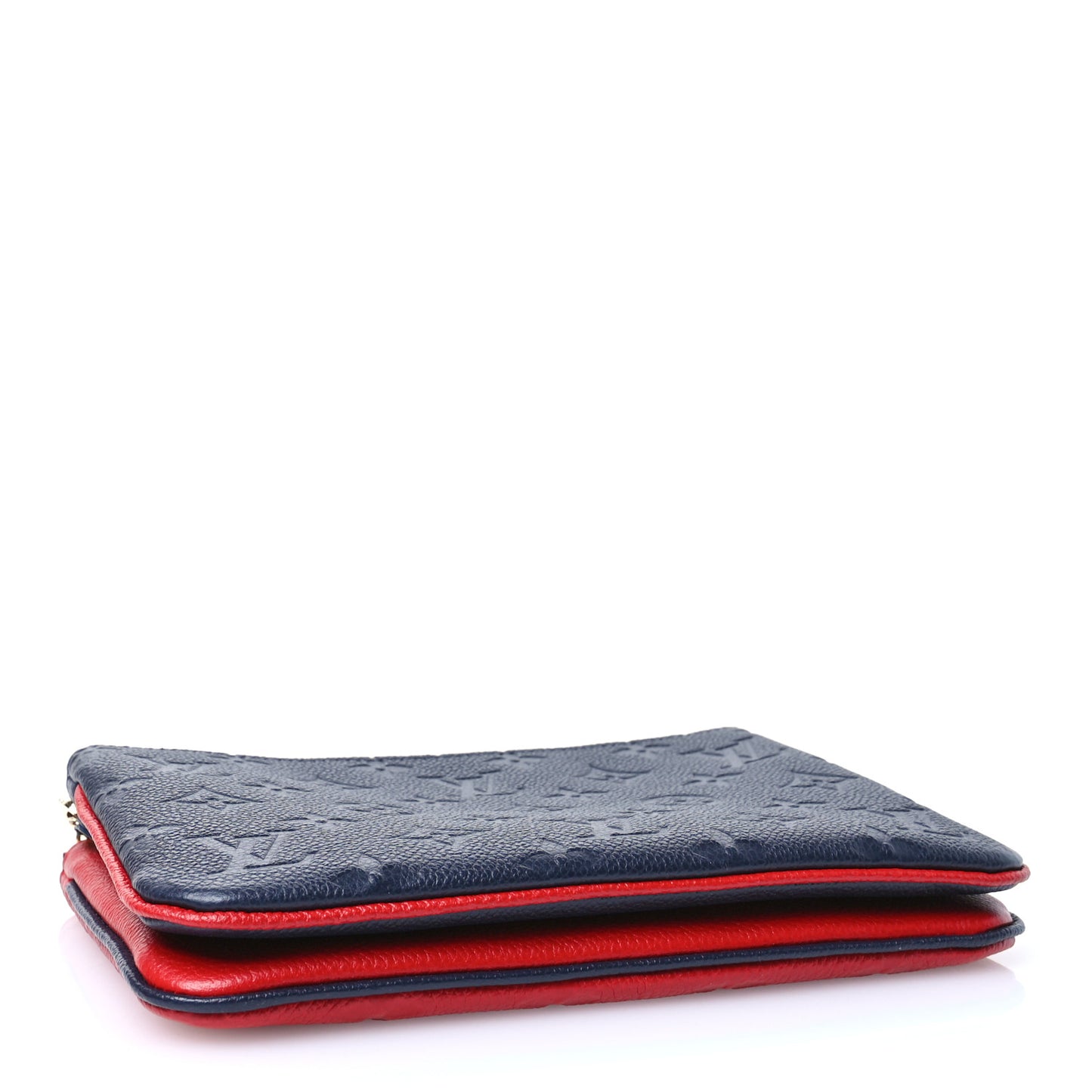 Empreinte Double Zip Pochette Marine Rouge