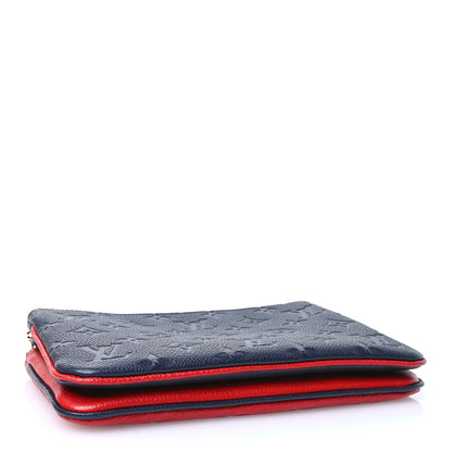 Louis Vuitton Empreinte Double Zip Pochette Marine Rouge 2 of 11