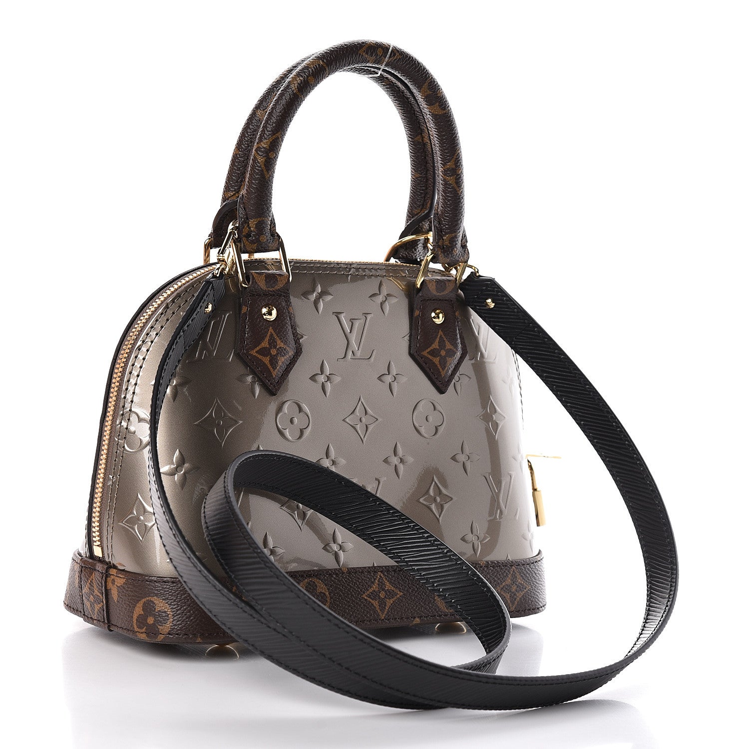 Louis Vuitton Vernis Epi Monogram Alma BB Champagne Metallise 3 of 11