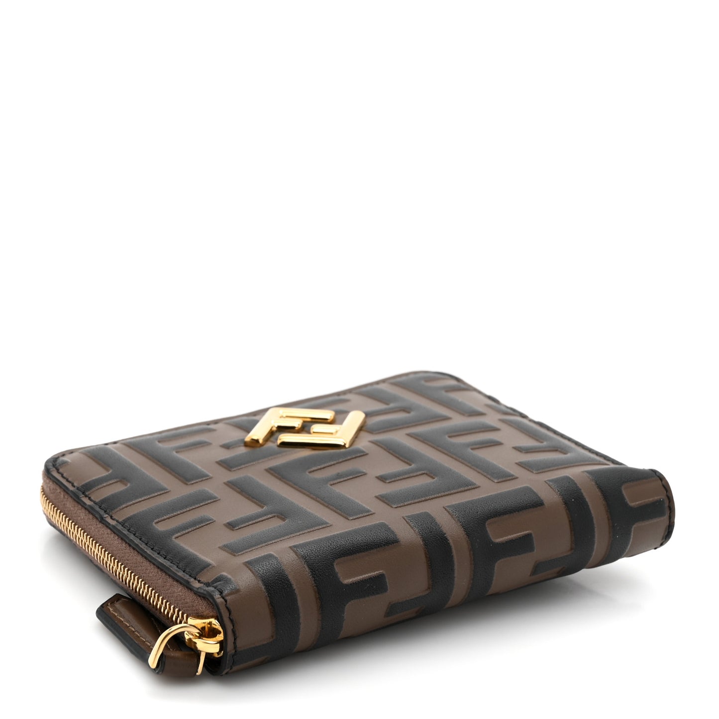 Vitello Ceylon Bi-Color FF 1974 Embossed FF Diamonds Wallet Maya Black