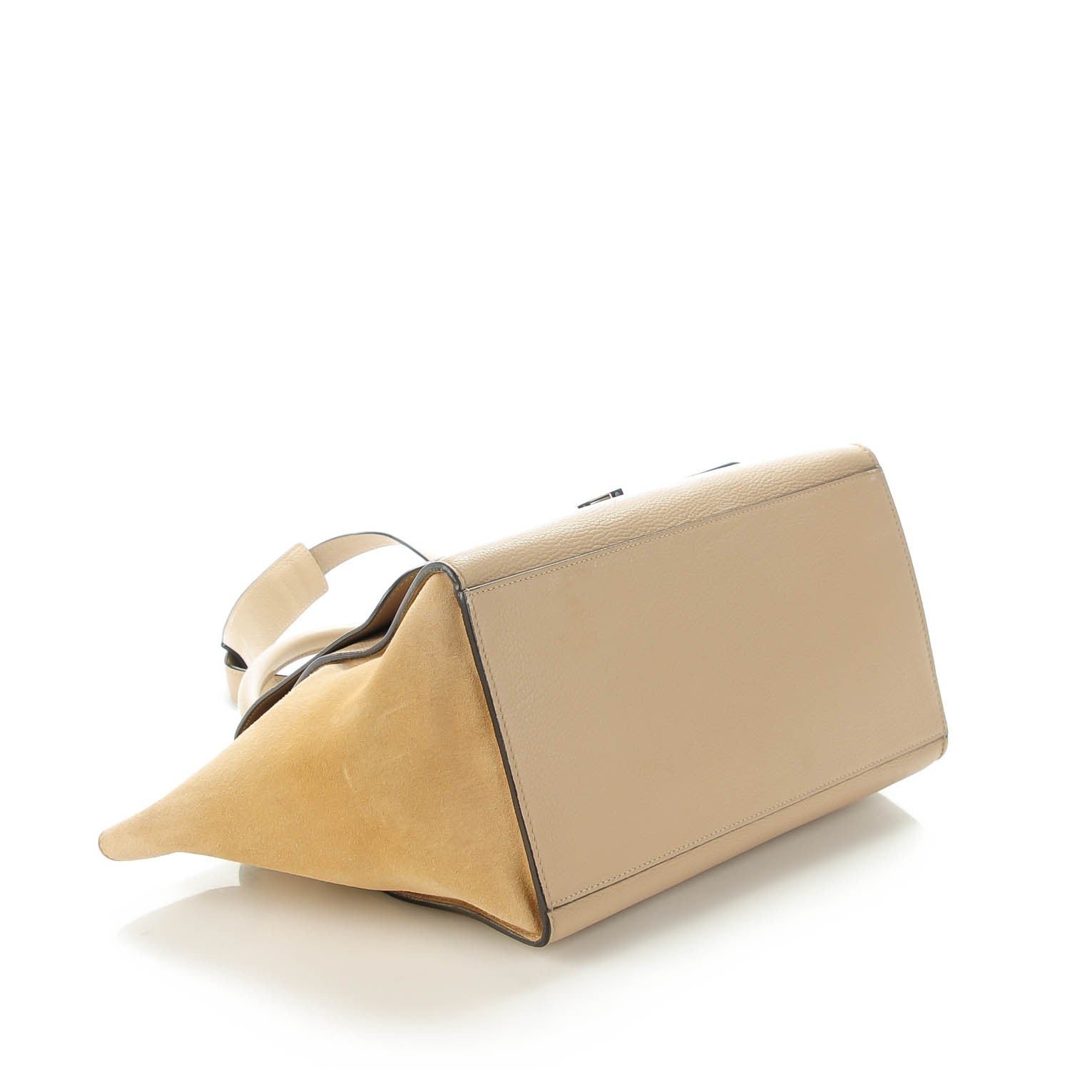 Celine Drummed Calfskin Suede Medium Trapeze Dune 4 of 6