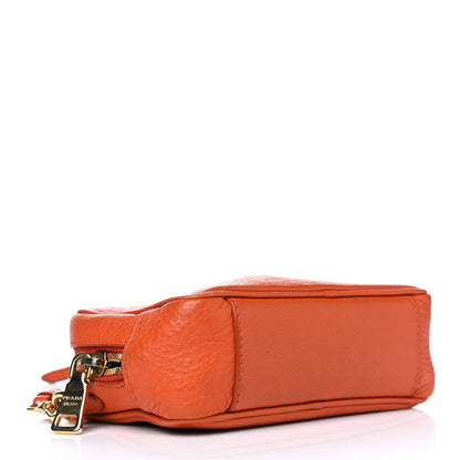 Prada Vitello Daino Mini Camera Crossbody Papaya 3 of 17