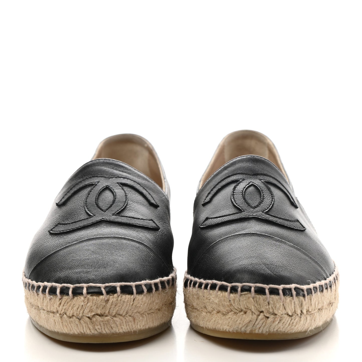 Lambskin CC Espadrilles 37 Black