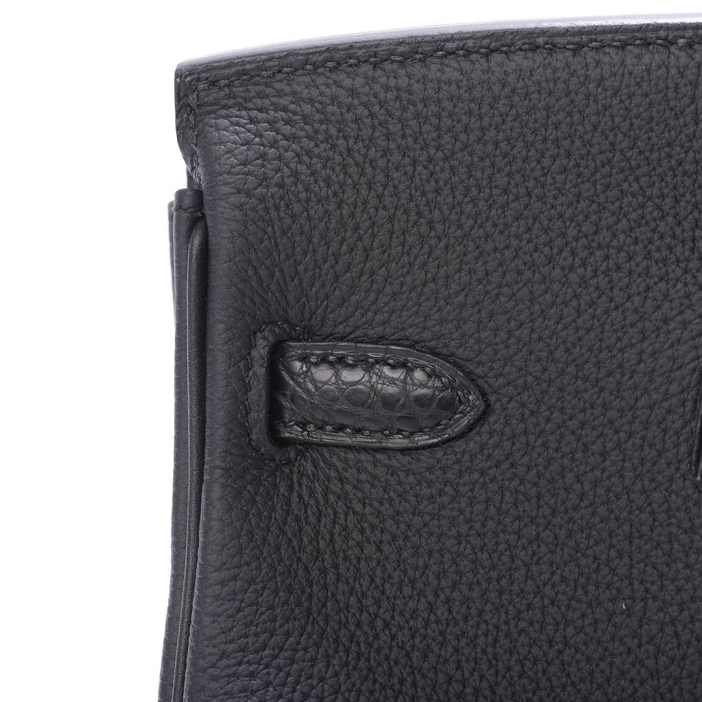 Togo Matte Alligator Birkin Touch 25 Black