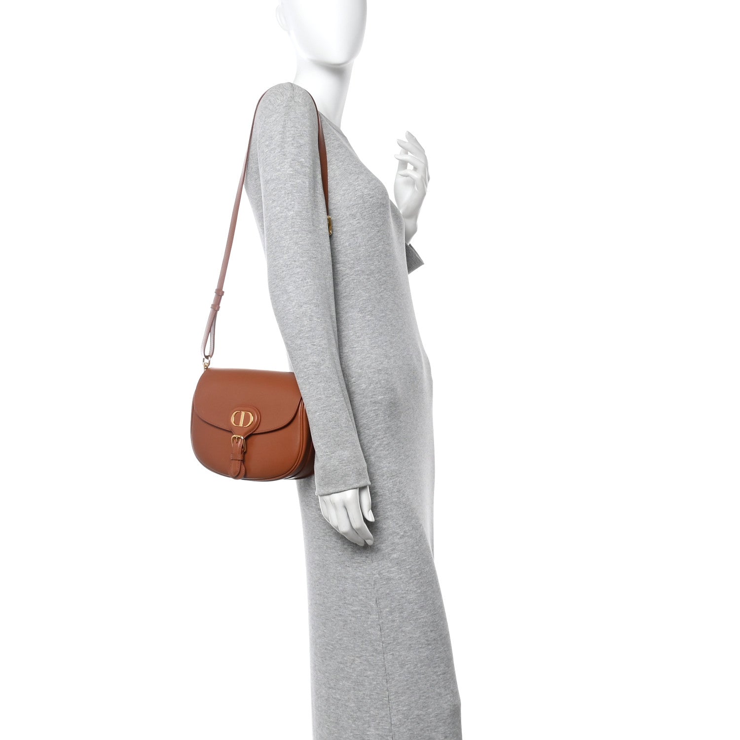 Christian Dior Box Calfskin Medium Bobby Flap Dark Tan 2 of 12