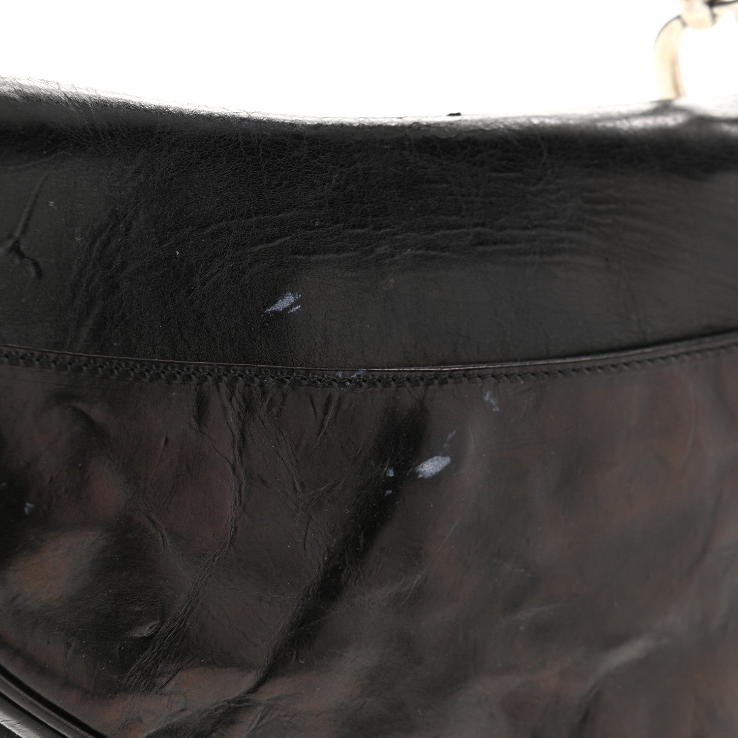 Christian Dior Calfskin Hardcore Pierced Saddle Bag Black 18 of 21