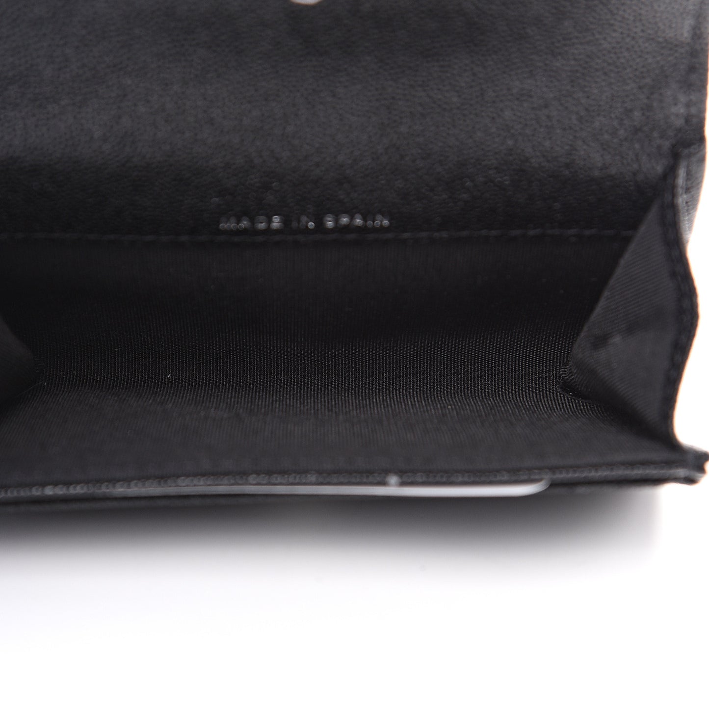 Caviar Quilted Boy Flap Card Holder Black