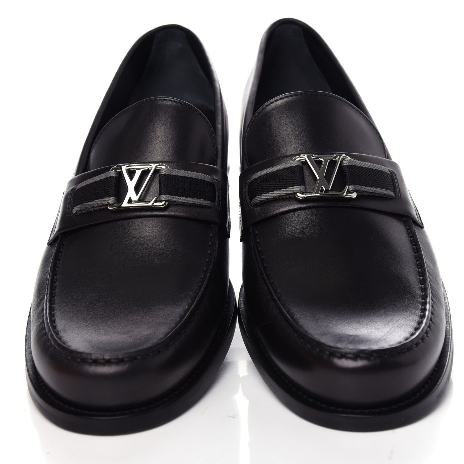 Louis Vuitton Calfskin Mens Loafers 9.5 Black 5 of 11