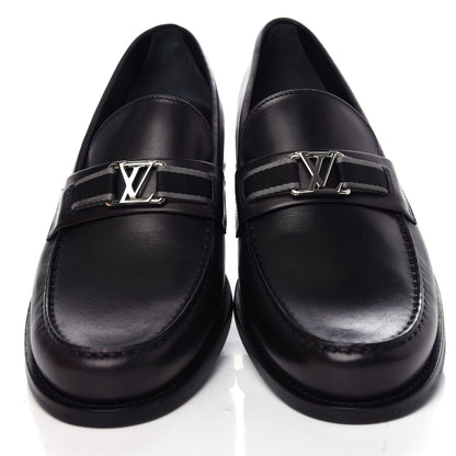 Louis Vuitton Calfskin Mens Loafers 9.5 Black 5 of 11