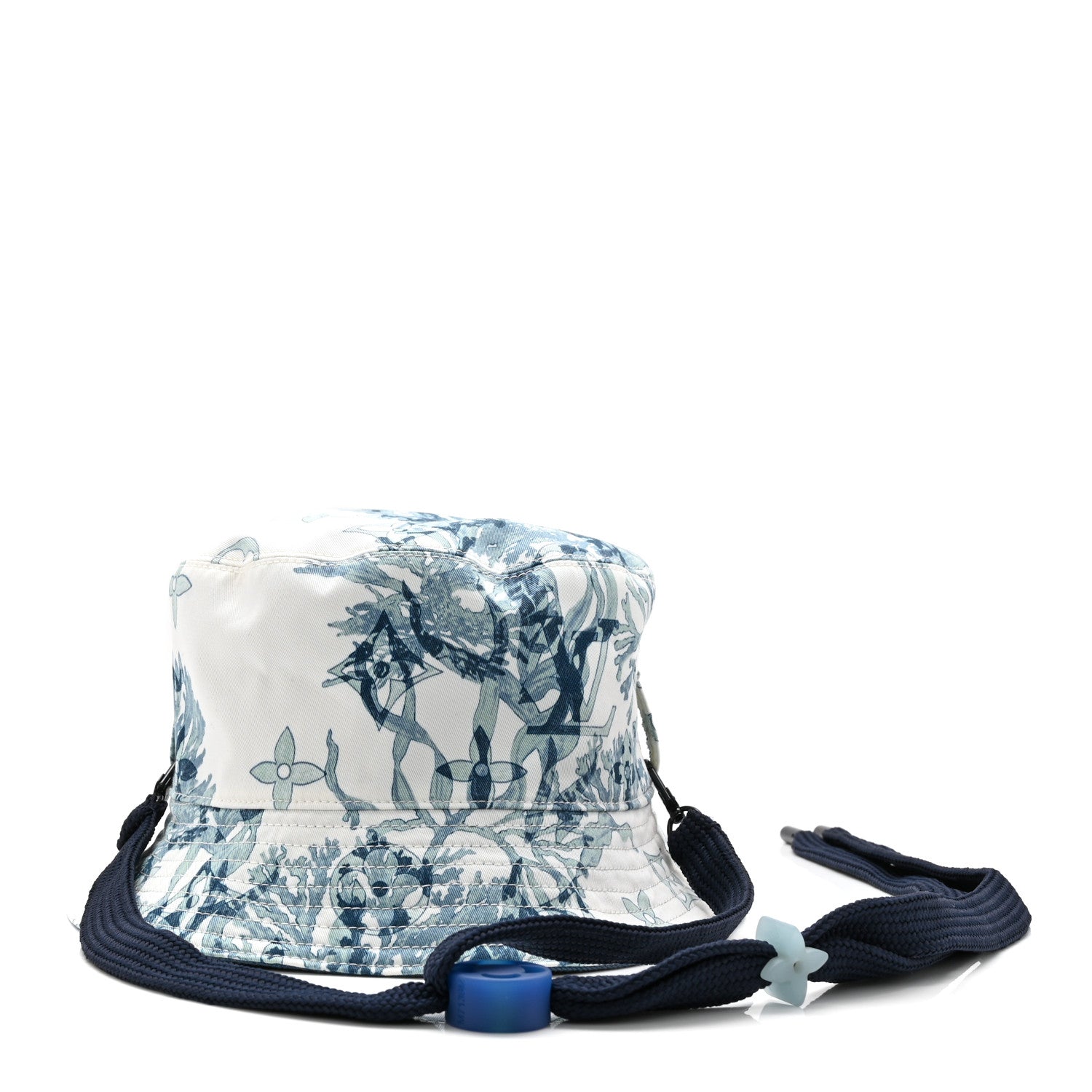 Louis Vuitton Cotton LV Play Monogram Aquagarden Reversible Bucket Hat Blue 4 of 13