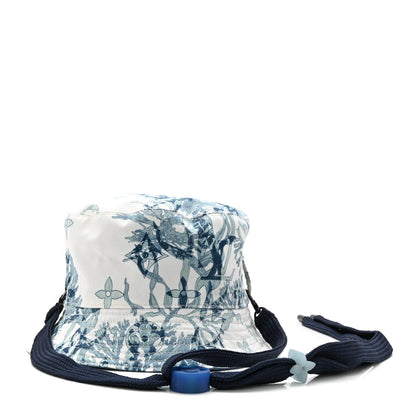 Louis Vuitton Cotton LV Play Monogram Aquagarden Reversible Bucket Hat Blue 4 of 13