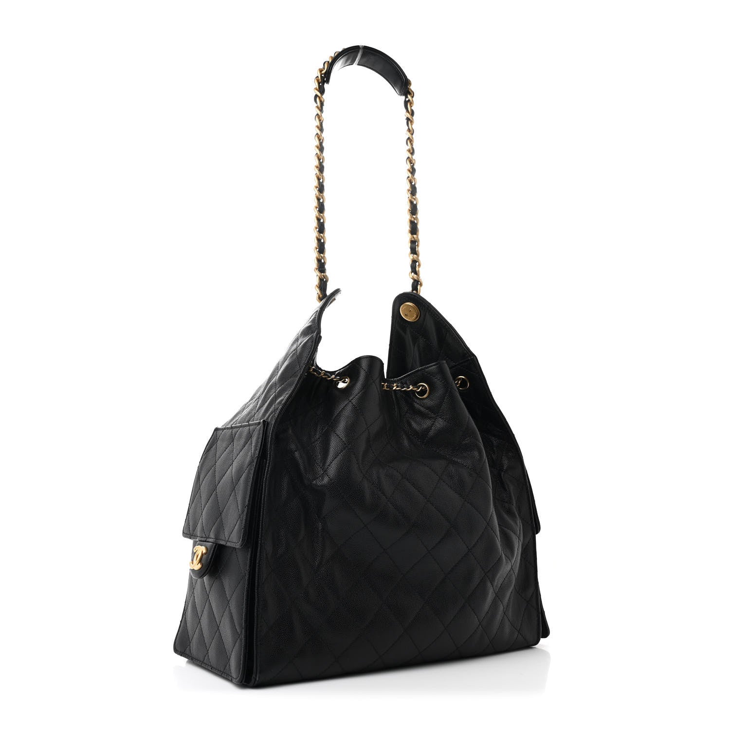 Chanel Caviar Quilted Medium Chanel 25 Handbag Black 4 of 12