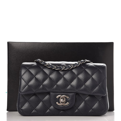 Chanel Caviar Quilted Mini Rectangular Flap Navy 9 of 9