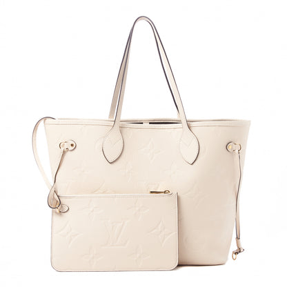 Louis Vuitton Empreinte Monogram Giant Neverfull MM Cream 3 of 9