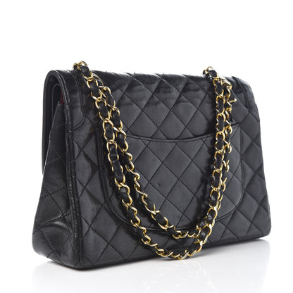 Chanel Lambskin Quilted Medium Double Flap Black 3 of 9