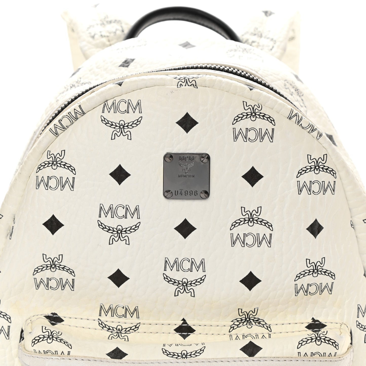 Visetos Small Side Stud Stark Backpack White