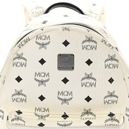MCM Visetos Small Side Stud Stark Backpack White 10 of 14