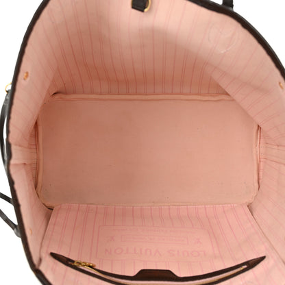Louis Vuitton Damier Ebene Neo Neverfull MM Rose Ballerine 5 of 14