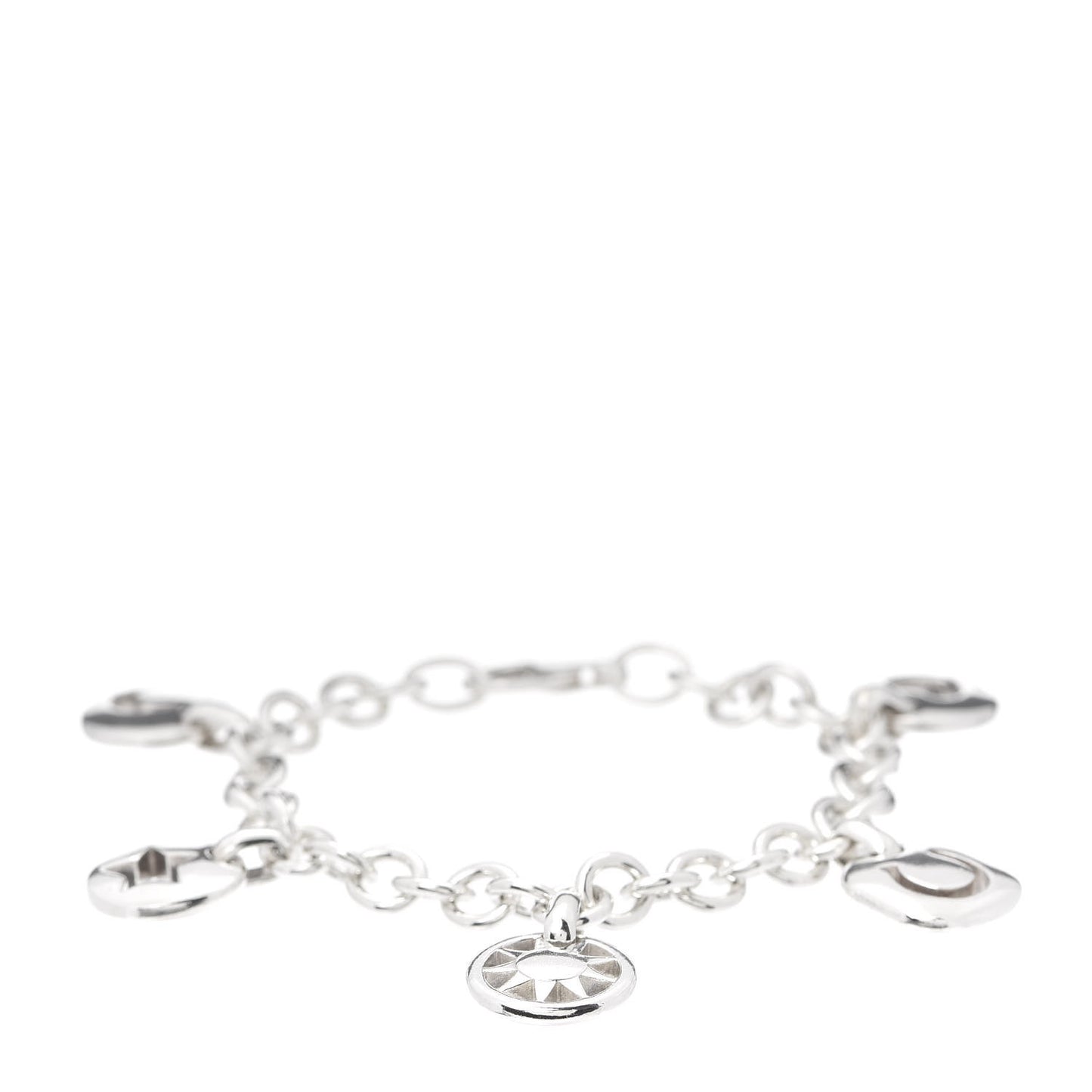 Sterling Silver Stencil Charm Bracelet