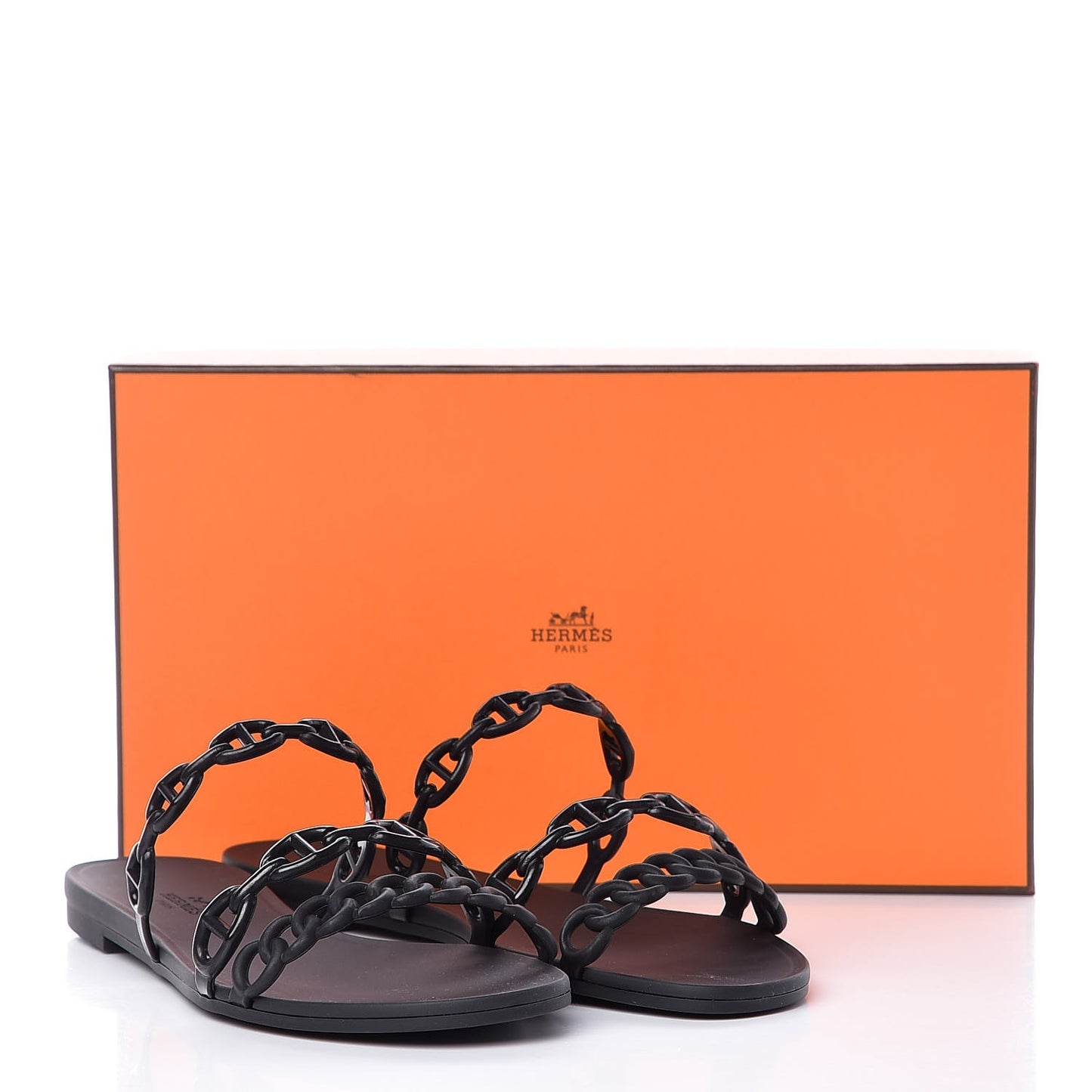 Rubber Chaine d'Ancre Rivage Sandals 37 Black