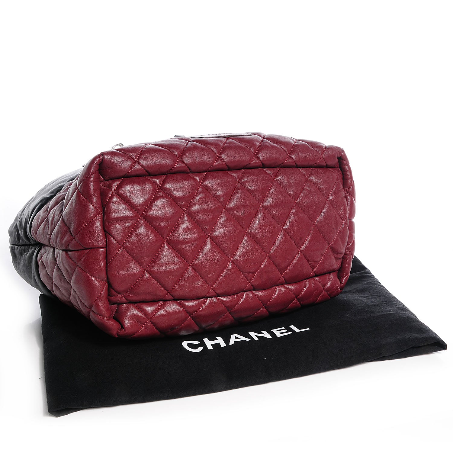 Chanel Lambskin Quilted Small Coco Cocoon Reversible Tote Black 5 of 7