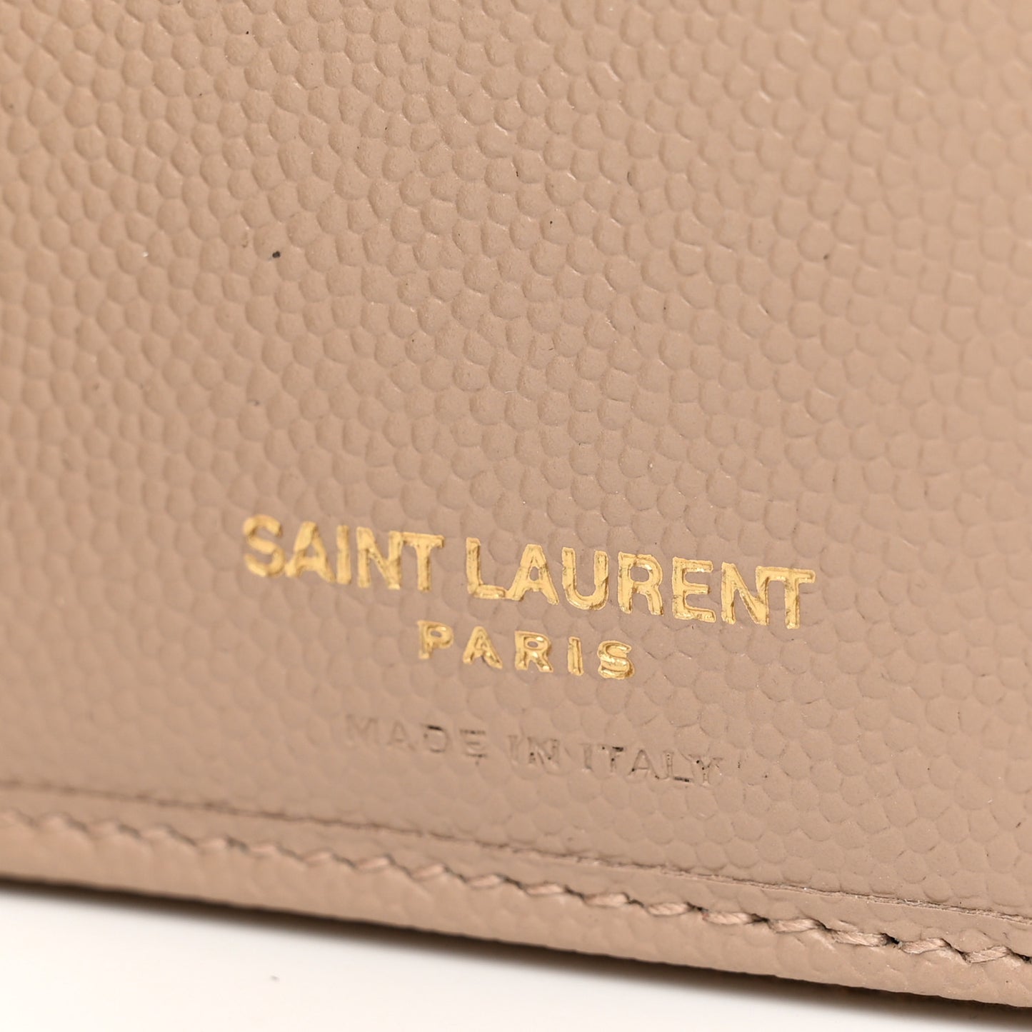 Grain De Poudre Matelasse Chevron Monogram Compact Zip Around Wallet Dark Beige