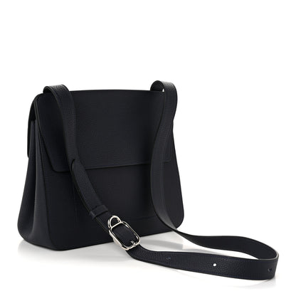 Hermes Togo Mali-Selle PM Messenger Bag Bleu Nuit 3 of 10