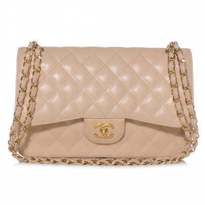 Chanel Caviar Jumbo Double Flap Beige Clair 1 of 9