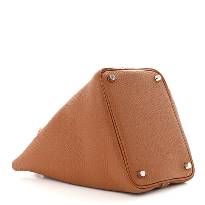 Hermes Taurillon Clemence Swift Eclat Picotin Lock 18 PM Gold Nata 4 of 12