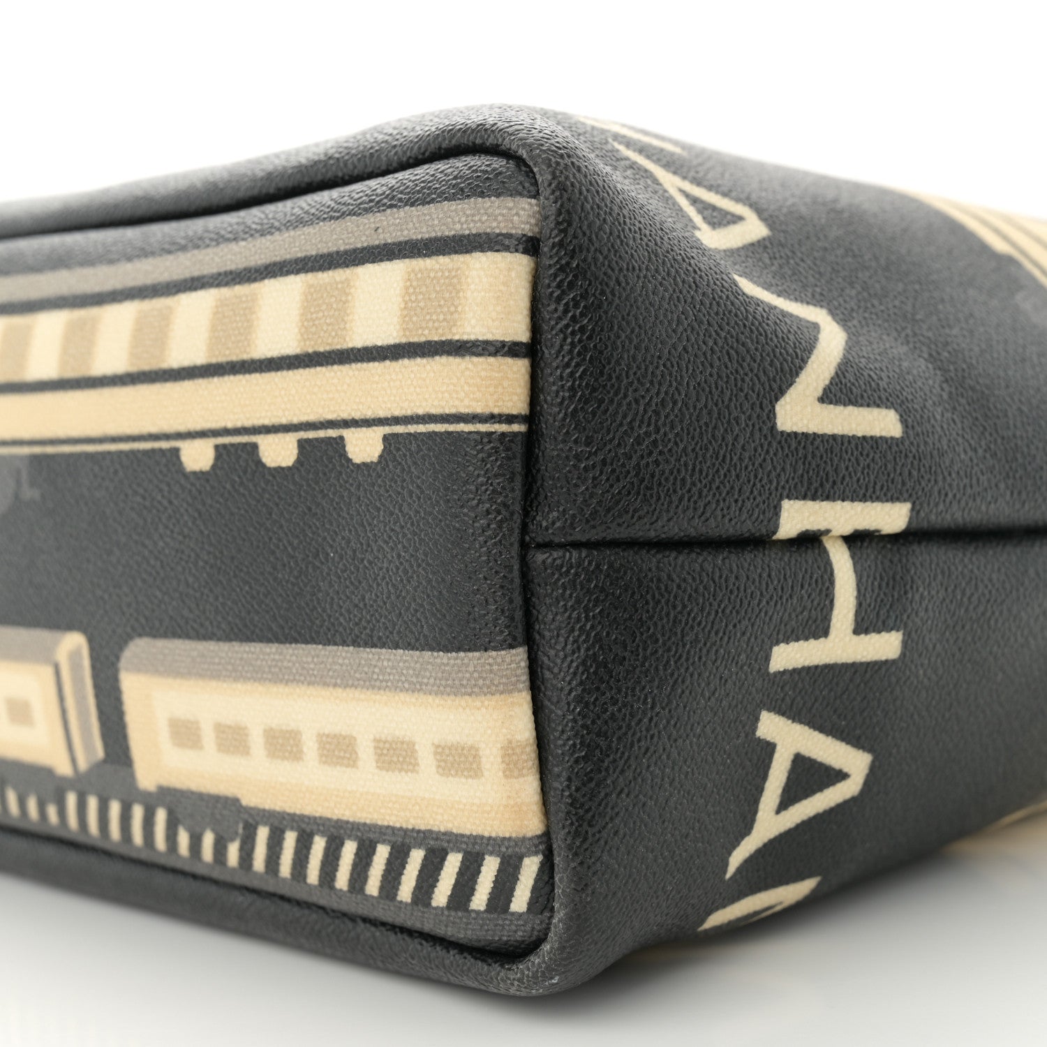 Chanel Coated Canvas Le Train Bag Black 10 of 14