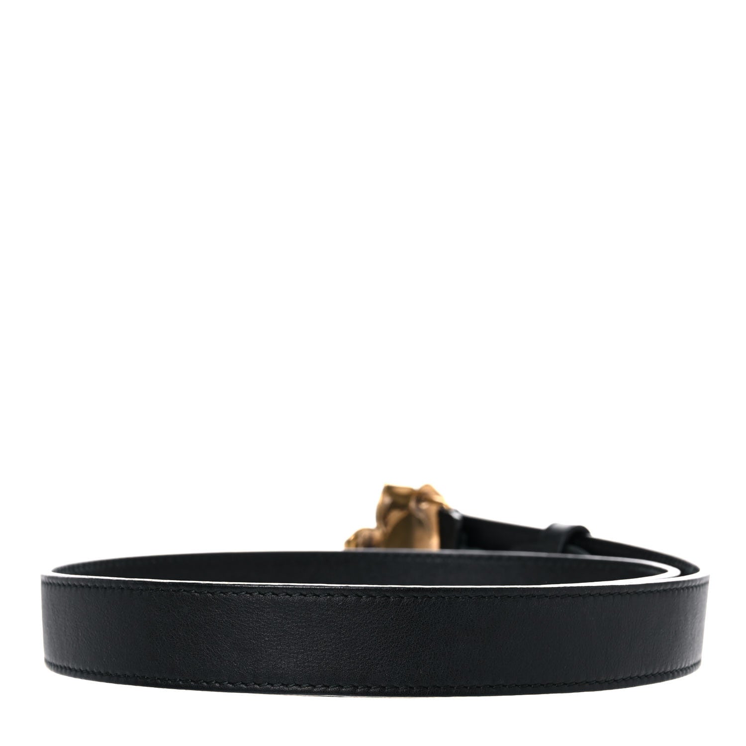 Gucci Calfskin Metal Flower Interlocking G Belt 70 28 Black 2 of 8