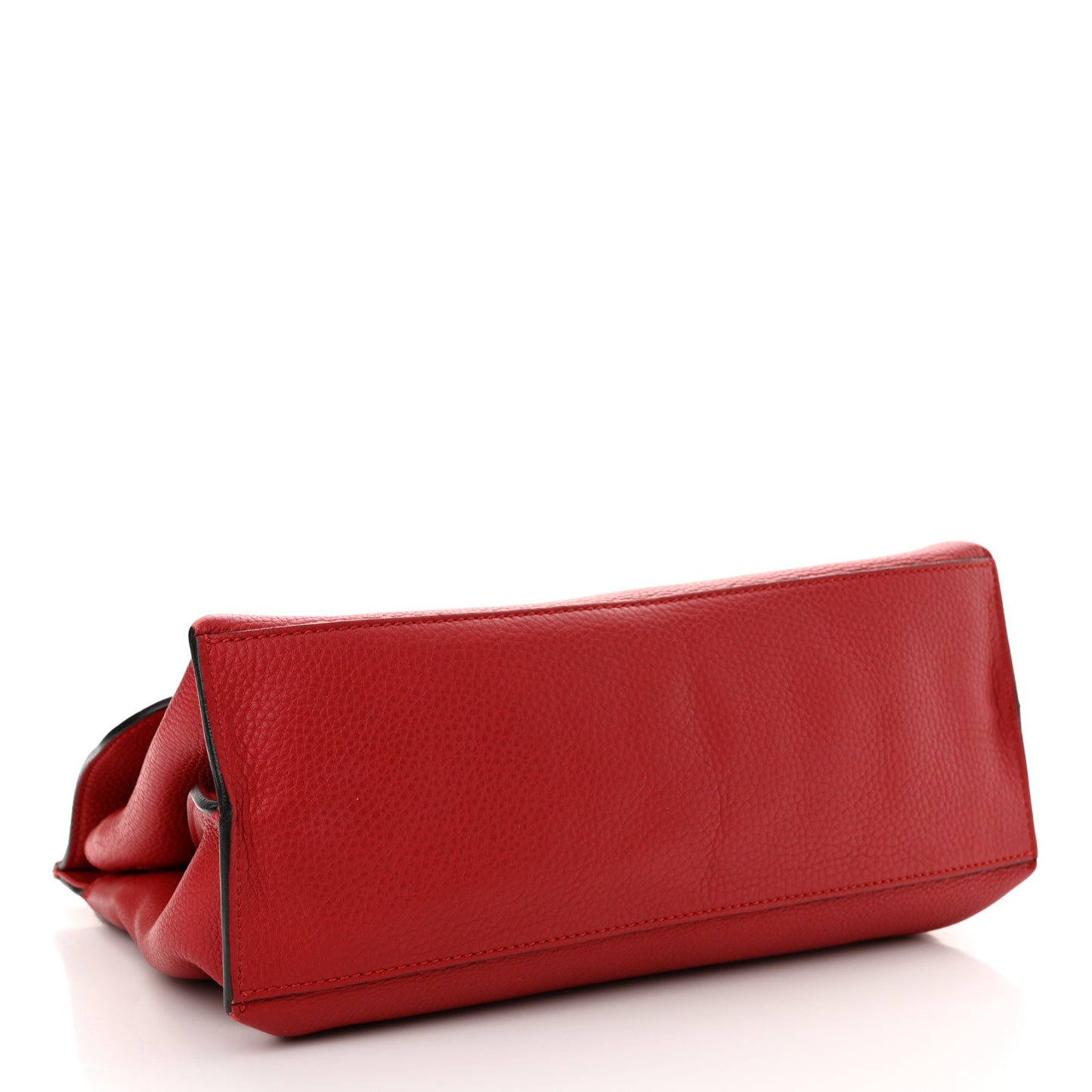 Cellarius Calfskin Small Bamboo Daily Top Handle Bag Hibiscus Red