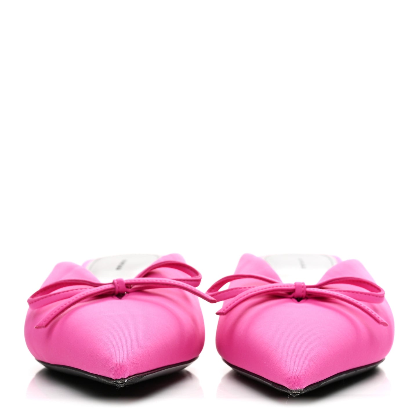 Nylon Pointed Toe Knife 40mm Mules 37 Rose Fuchsia