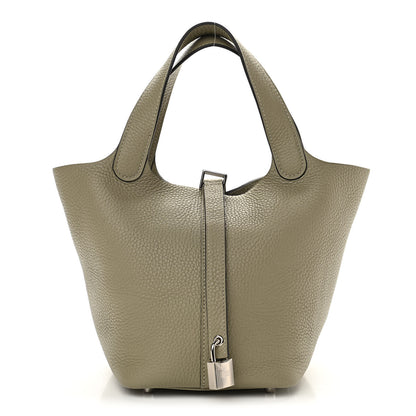 Hermes Taurillon Clemence Picotin Lock 18 PM Sauge 1 of 10
