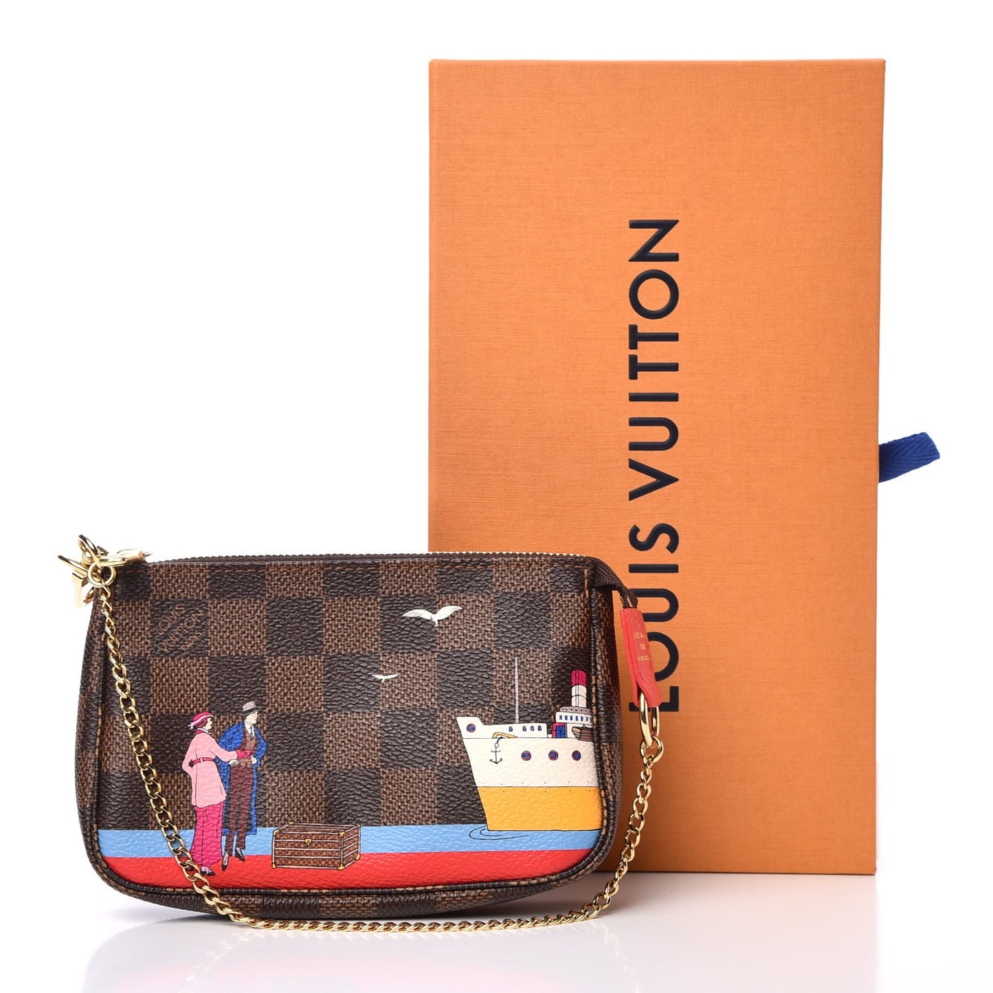 Damier Ebene 2016 Christmas Animation Mini Pochette Accessories
