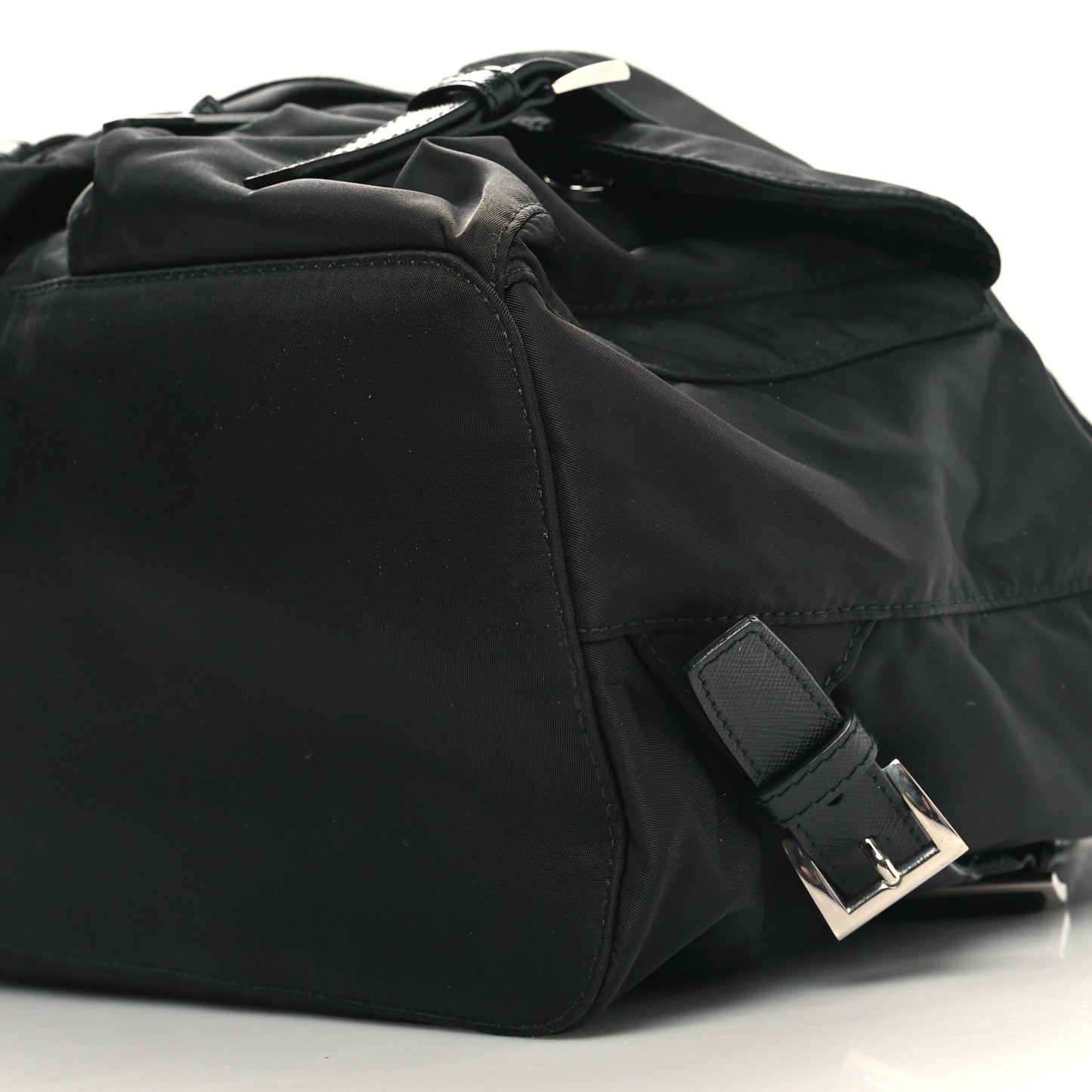 Re-Nylon Saffiano Medium Backpack Black