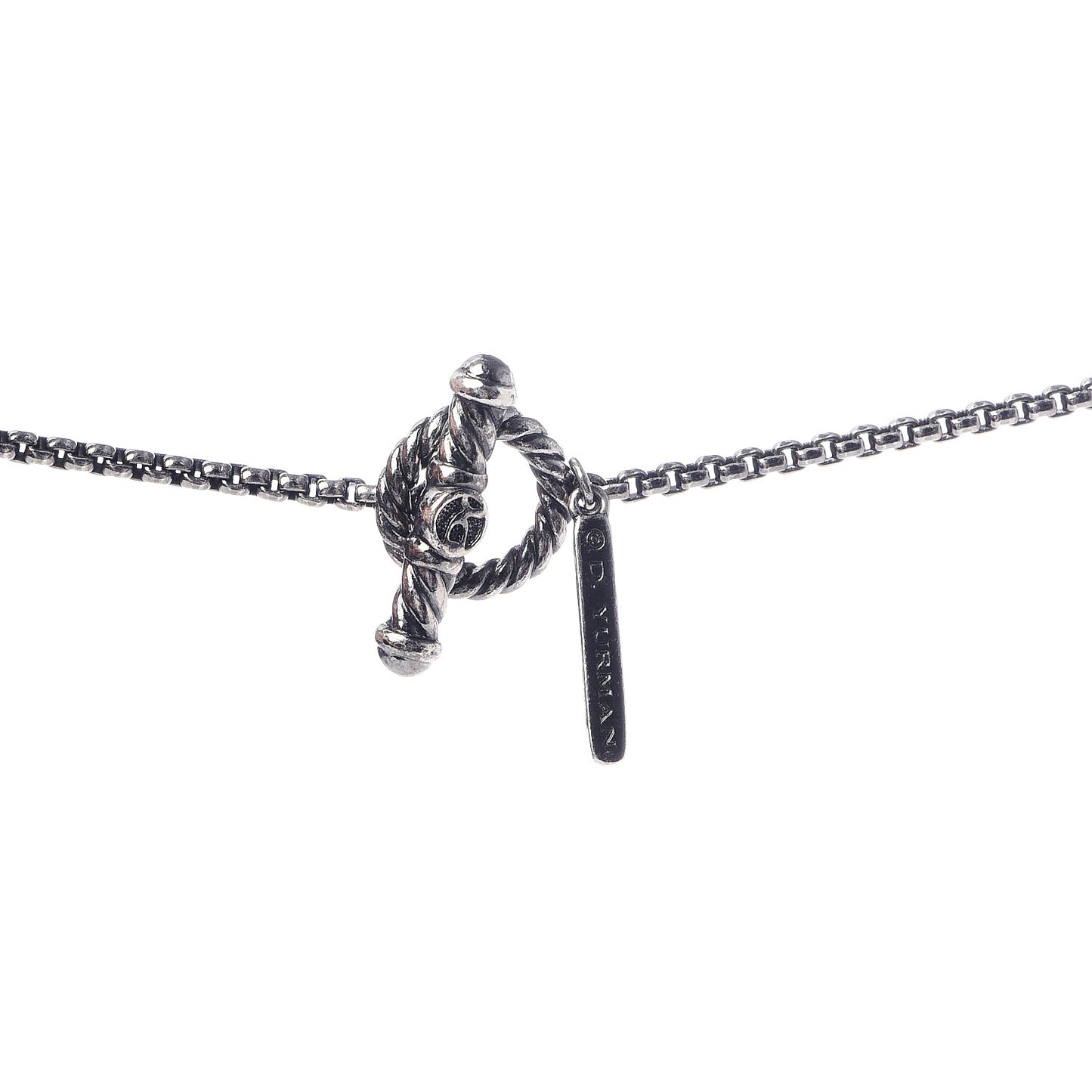 Sterling Silver Black Onyx Hematite Elements Chain Necklace