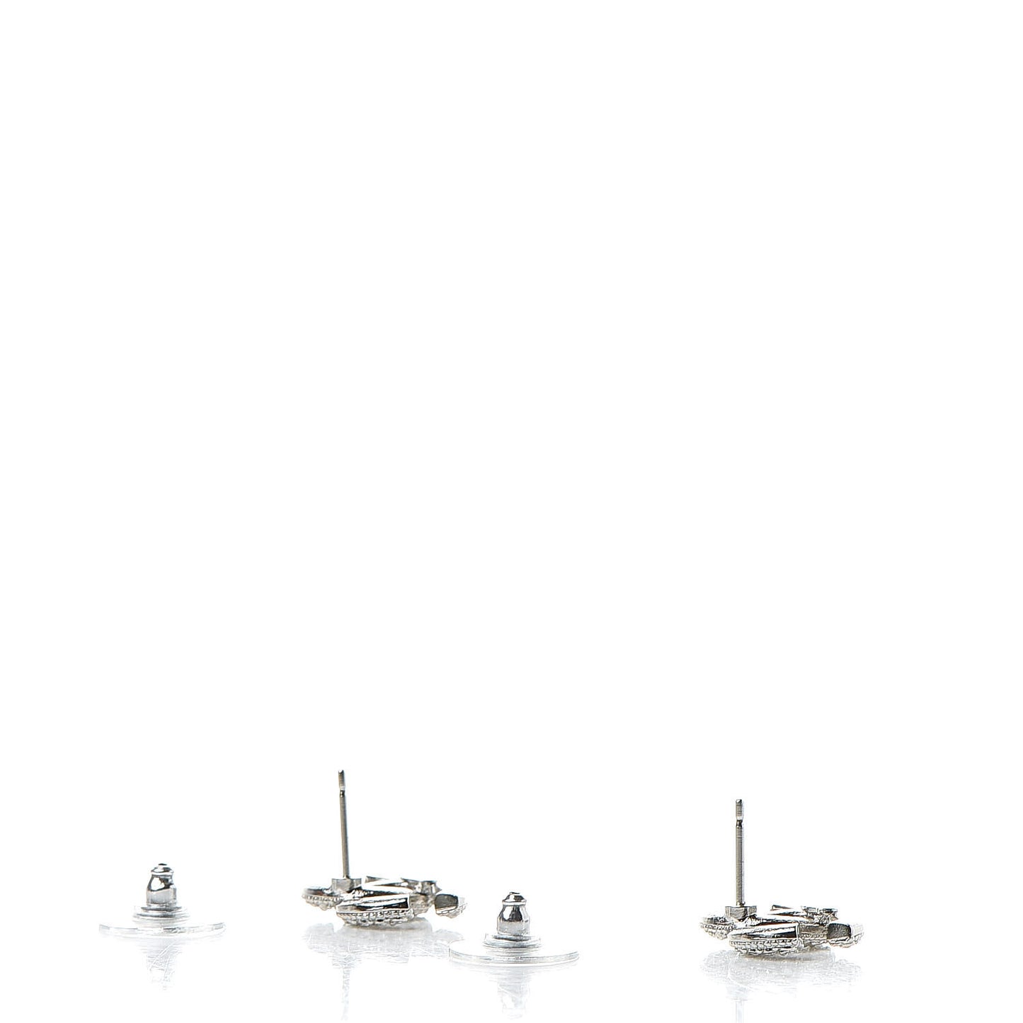 Crystal CC Earrings Silver