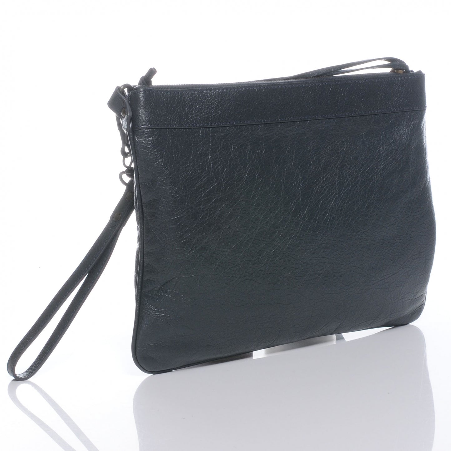 Agneau Flat Handle Clutch Anthracite