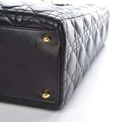 Christian Dior Lambskin Cannage Large Lady Dior Black 6 of 8