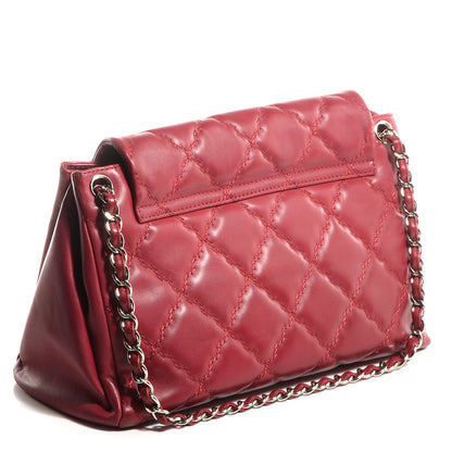 Chanel Calfskin Large Hamptons Flap Bag Red 3 of 7
