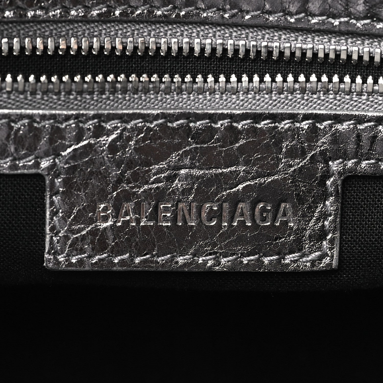 Balenciaga Metallic Agneau Arena Small Le Cagole Shoulder Bag Silver 6 of 9