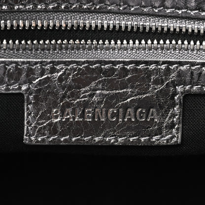Balenciaga Metallic Agneau Arena Small Le Cagole Shoulder Bag Silver 6 of 9