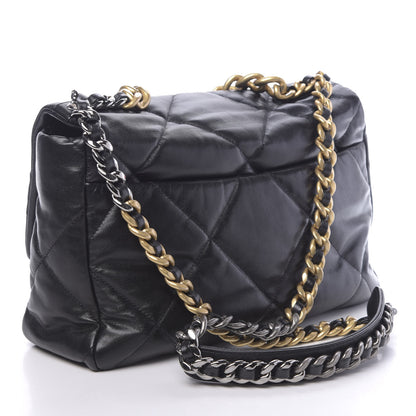 Chanel Lambskin Quilted Large 19 Flap Black 3 of 11