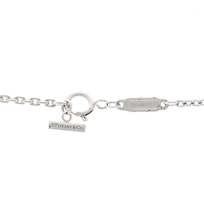 Tiffany 18K White Gold Diamond Medium Smile Pendant Necklace 4 of 5