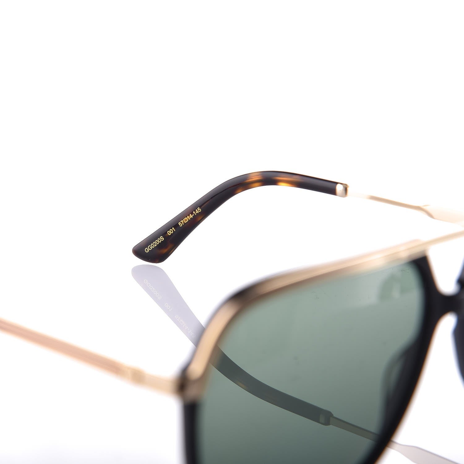 Gucci Squared Aviator GG Sunglasses GG0200S Black 5 of 9